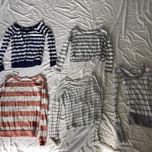 13. Women’s striped sweater bundle